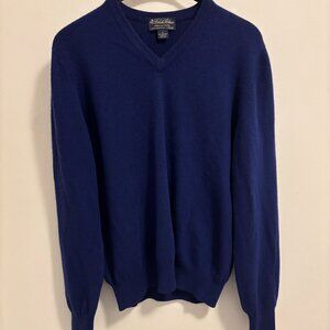 Brooks Brothers 100% 3-Ply Cashmere V-Neck Sweater